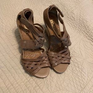 espadrille leather wedges